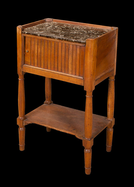 French Directoire Walnut Bedside Table…<s>$2,250</s> / <b>$900</b>