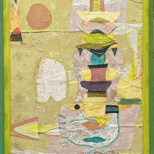 Collage artwork by Jean Varda at the Foster Gwin Gallery, Collier Gwin