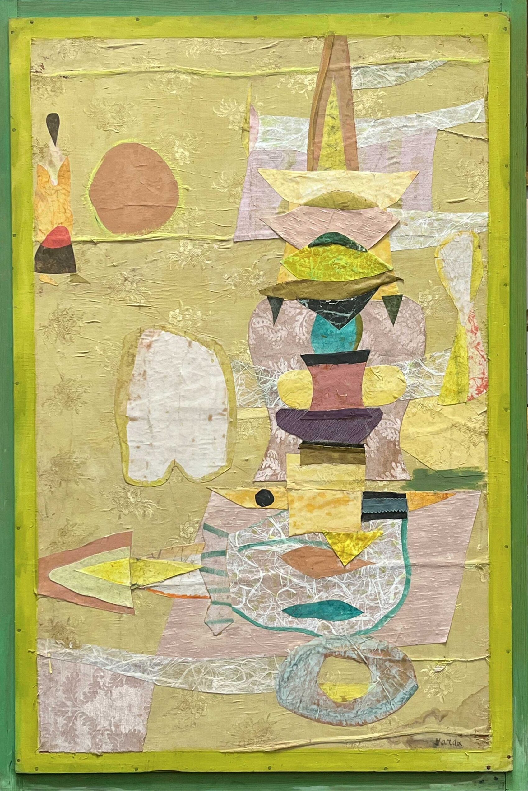 Collage artwork by Jean Varda at the Foster Gwin Gallery, Collier Gwin