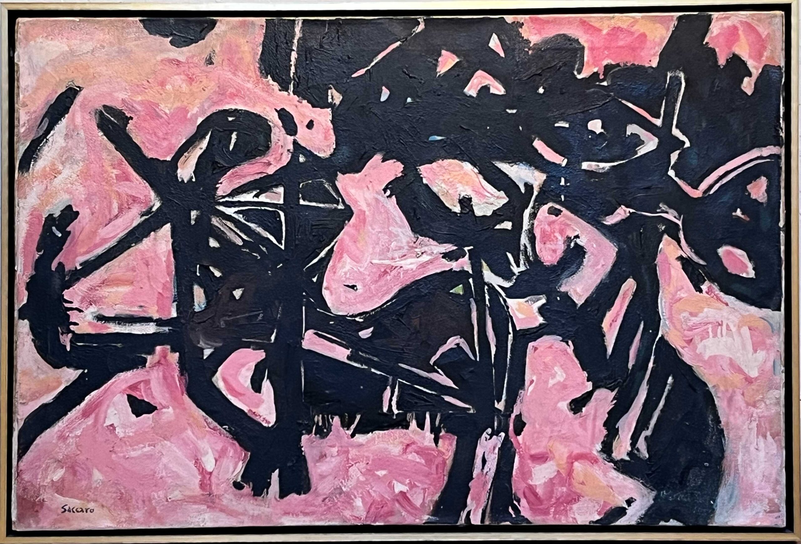 Abstract Expressionist painting at Foster Gwin Gallery owner Collier Gwin